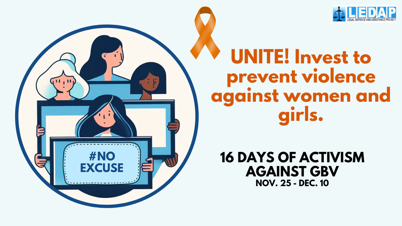 LEDAP Advocates for Action In Nigeria During the 16 Days of Activism Against Gender-Based Violence